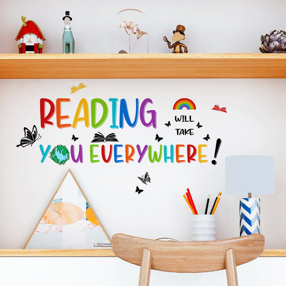 Home Improvement Quotes - สติ๊กเกอร์ติดผนังคำคมสร้างแรงบันดาลใจ สีสันสดใส ตกแต่งพื้นหลังห้องเรียน ภาพวาดตกแต่งห้องลายการ์ตูน วอลเปเปอร์ติดผนังแบบลอกติดเอง